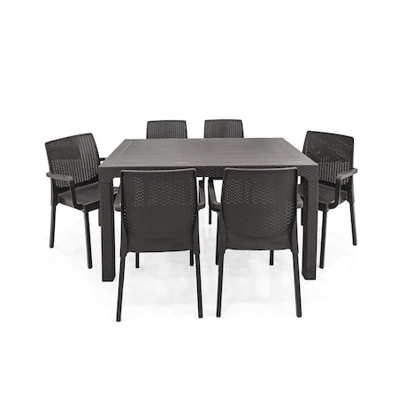 Rainbow Outdoor Napoli 7-Piece Dining Set-Anthracite RBO-NAPOLI-ANT-7DA